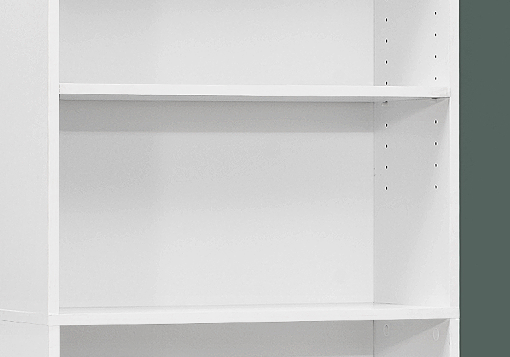 BOOKCASE - 72"H / WHITE WITH 5 SHELVES
